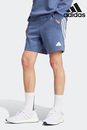 adidas Blue Sportswear Future Icons 3-Stripes Shorts (N07255) | £35