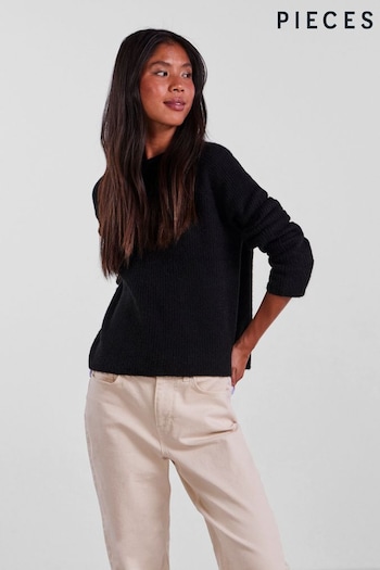 PIECES Black High Neck Soft Touch Jumper With Wool Blend (N07294) | £28