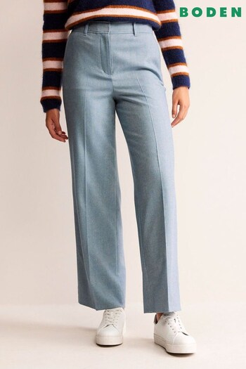 Boden Light Blue Westbourne Wool Trousers (N07398) | £135