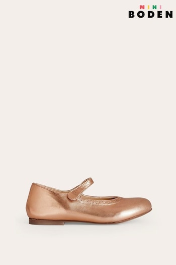 Boden Natural Brown Leather Mary Janes Shoes (N07401) | £39 - £44