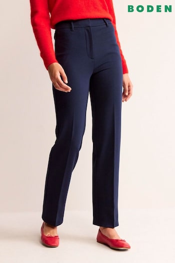 Boden Blue Pimlico Jersey Rib Trousers (N07429) | £75