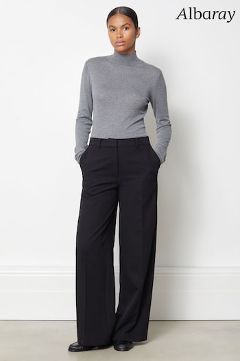 Albaray Wide Leg Black Trousers (N07463) | £79