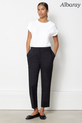 Albaray Slim Leg Black Trousers (N07464) | £79
