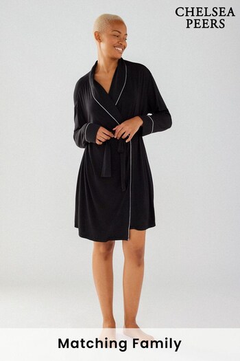 Chelsea Peers Black Modal Dressing Gown (N07531) | £40