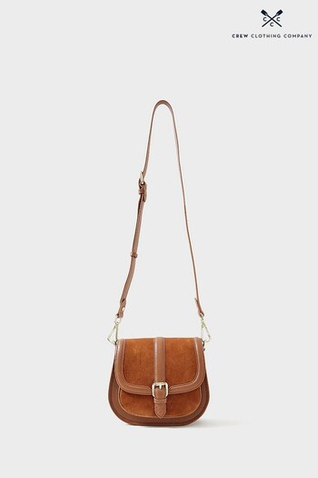 Crew Clothing Company Tan Natural Leather Cross-Body Bag (N07615) | £89