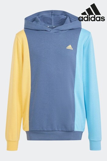 adidas Blue Kids Sportswear Essentials Colorblock Hoodie (N07834) | £33