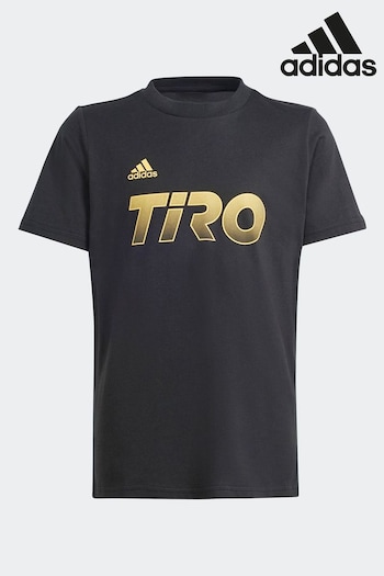 adidas Black Sportswear House Of Tiro Graphic T-Shirt (N07850) | £20