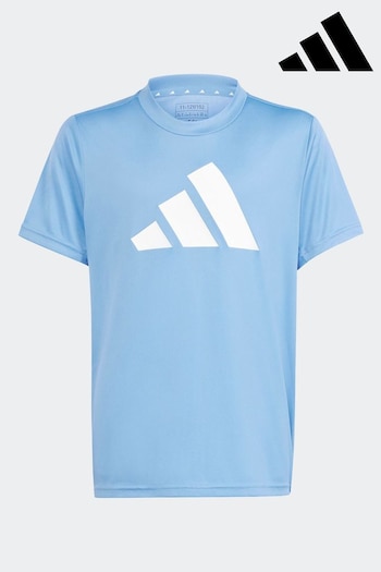 Stretch Blue Regular Fit WHITE Sportswear Train Essentials Aeroready Logo T-Shirt (N07867) | £13
