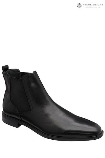 Frank Wright Black Mens Leather Chelsea Boots (N07876) | £65