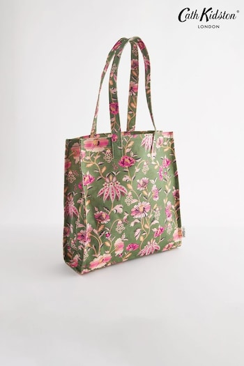 Cath Kidston Green Floral Large Coated Bookbag (N07910) | £30