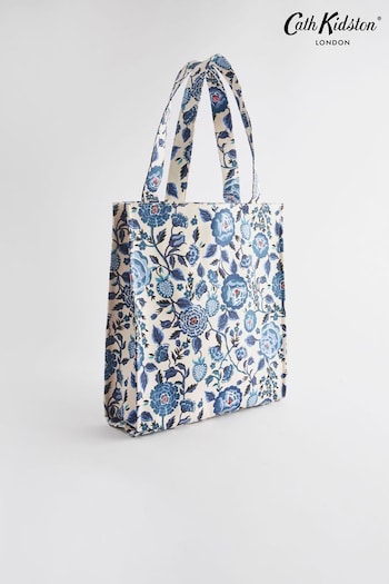 Cath Kidston Blue Floral Large Coated Bookbag (N07912) | £30