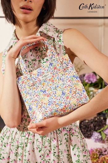 Cath Kidston Blue/Yellow Ditsy Floral Cath Kidston Small Coated Book Bag (N07925) | £20