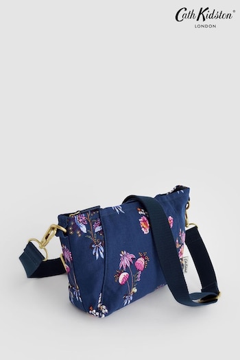 Cath Kidston Navy Floral Bunches Compact Cross Body Bag (N07932) | £38