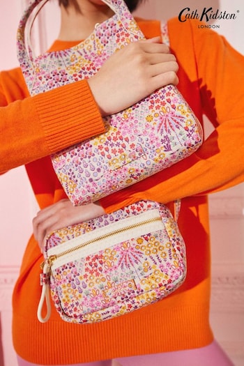 Cath Kidston Pink/Cream Ditsy Floral Cross Body Bucket Bag (N07942) | £55