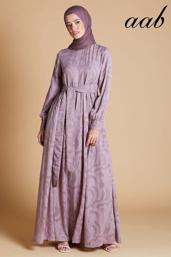 Aab Purple Dusky Lace Gown (N07945) | £102