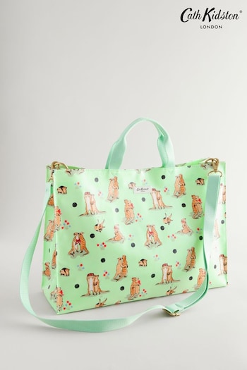 Cath Kidston Green Meerkats Print Strappy Carryall Bag (N07976) | £50