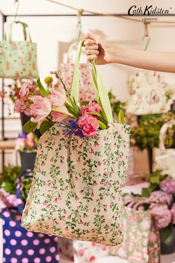 Cath Kidston Ecru Floral Print Foldaway Tote Bag (N07998) | £20