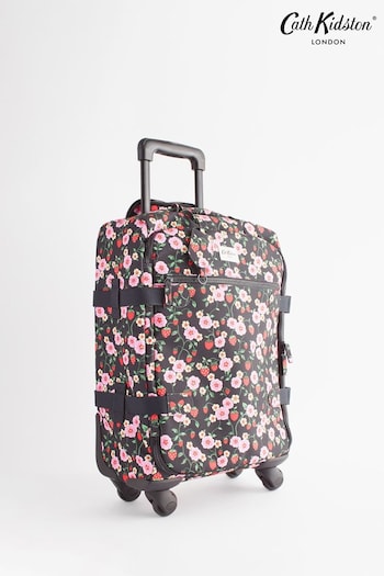 Cath Kidston Black Floral Print 4 Wheel Suitcase (N09022) | £150