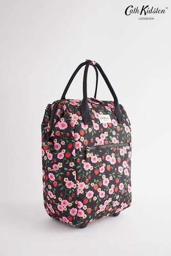 Cath Kidston Black Floral Print Wheeled Duffle Bag (N09023) | £120