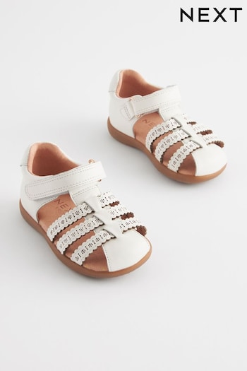 White Standard Fit (F) First Walker Fisherman Sandals ICON (N09027) | £28