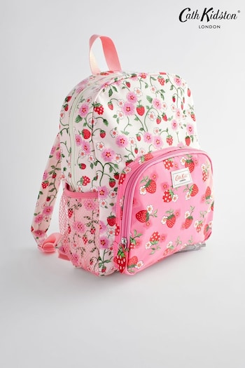 Cath Kidston Pink/White Floral Large Backpack (N09044) | £45