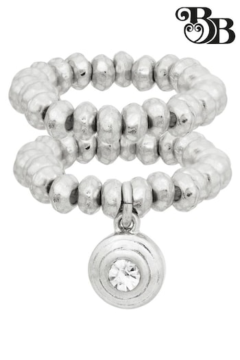 Bibi Bijoux Silver Tone 'Harmony' Adjustable Ring Set (N09088) | £30
