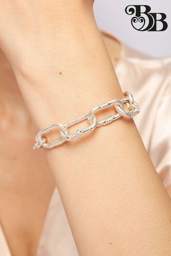 Bibi Bijoux Silver Tone 'Courage' Chunky Chain Bracelet (N09100) | £25