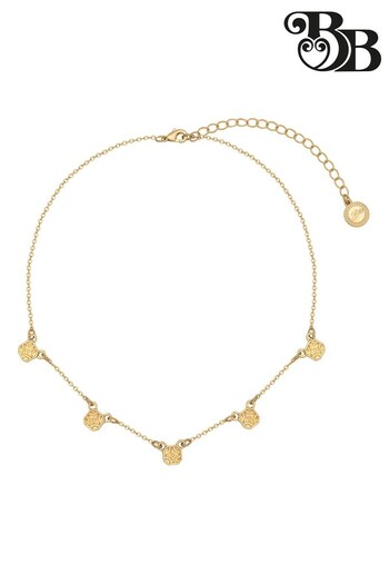 Bibi Bijoux Gold Tone 'Deco' Charm Necklace (N09101) | £20