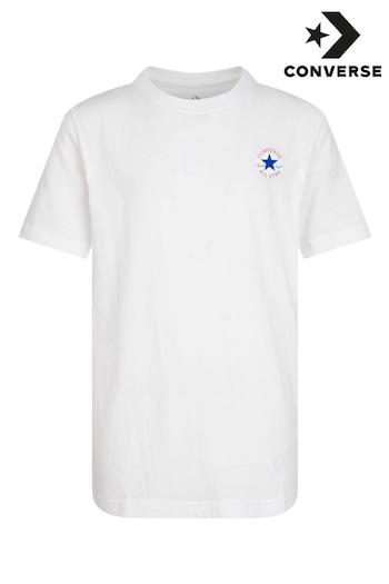 Converse White Printed T-Shirt (N09113) | £16