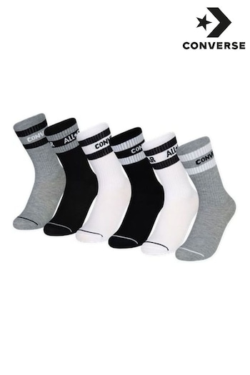Converse Grey Crew Sock 6 Pack (N09148) | £18