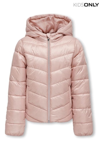 ONLY KIDS Pink Zip Up Hooded Coat (N09173) | £34