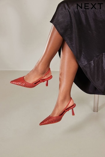 Red Forever Comfort® Point Toe Slingback Heels (N09194) | £42