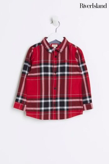 River Island Red sleeveless Check Shirt (N09226) | £10