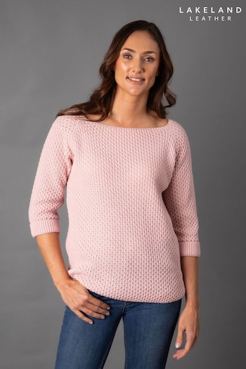 Lakeland Leather Pink Maisie Relaxed Jumper (N09271) | £30