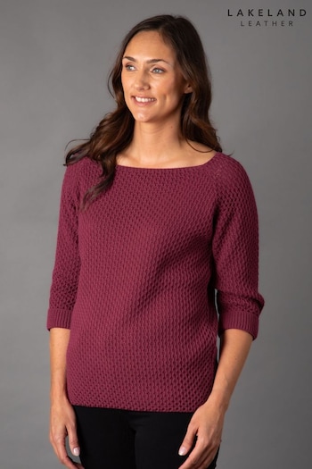 Lakeland Leather Red Maisie Relaxed Jumper (N09276) | £30