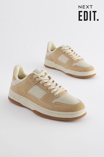 Natural EDIT Court Trainers (N09350) | £40