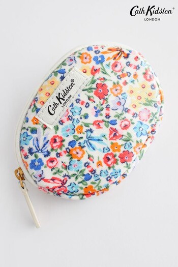 Cath Kidston Blue/Yellow Ditsy Floral Round Pocket Purse (N09392) | £12