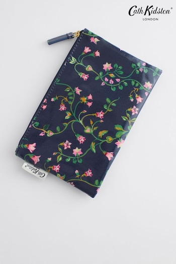 Cath Kidston Navy Floral Zipped Flat Purse (N09395) | £10