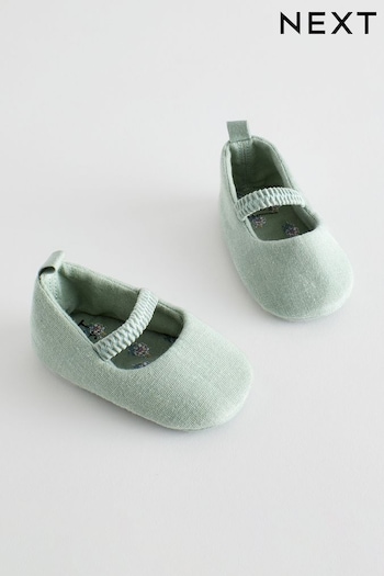 Sage Green Mary Jane Baby Shoes (0-24mths) (N09418) | £8