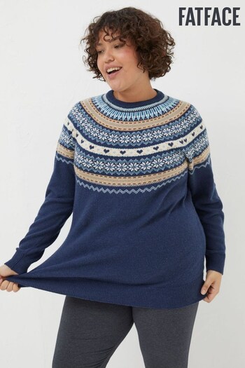 FatFace Blue Luna Fairisle Knitted Tunic (N09439) | £59