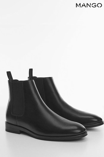 Mango Monovar Polished Leather Chelsea Boots (N09454) | £120