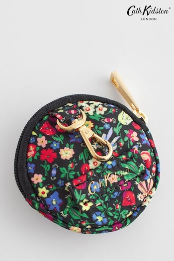 Cath Kidston Black Ditsy Floral Round Coin Purse (N09506) | £14