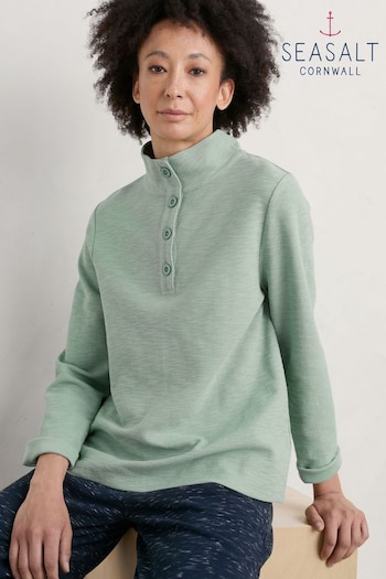 Seasalt Cornwall Green Last Boat Sweatshirt (N09515) | £56