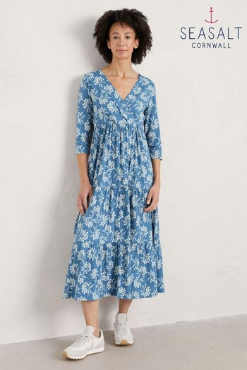 Seasalt Blue Tall Sky Branch Jersey Dress (N09520) | £76