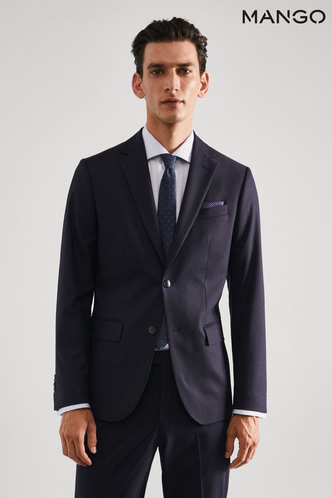 Buy Men s Mango Blazer Blue Short Online Next UK