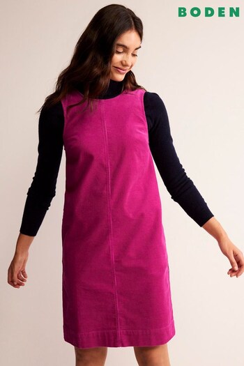 Boden Pink Petite Evie Cord Shift Dress (N09612) | £80
