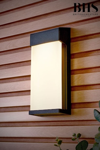 BHS Black Wistow Solar LED Wall Light 10Lm (N09662) | £22
