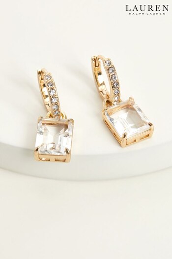 Lauren Ralph Lauren Gold Tone Beldon Crystal Huggie Earrings (N09682) | £50