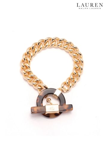 Lauren Ralph Lauren Stamford Gold Tone & Tort Toggle Bracelet (N09691) | £100