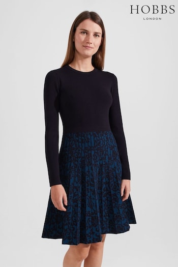 Hobbs Blue Gill Knitted Dress (N09725) | £139